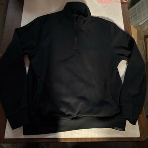 Kenneth Cole Black Quarter-Zip Pullover